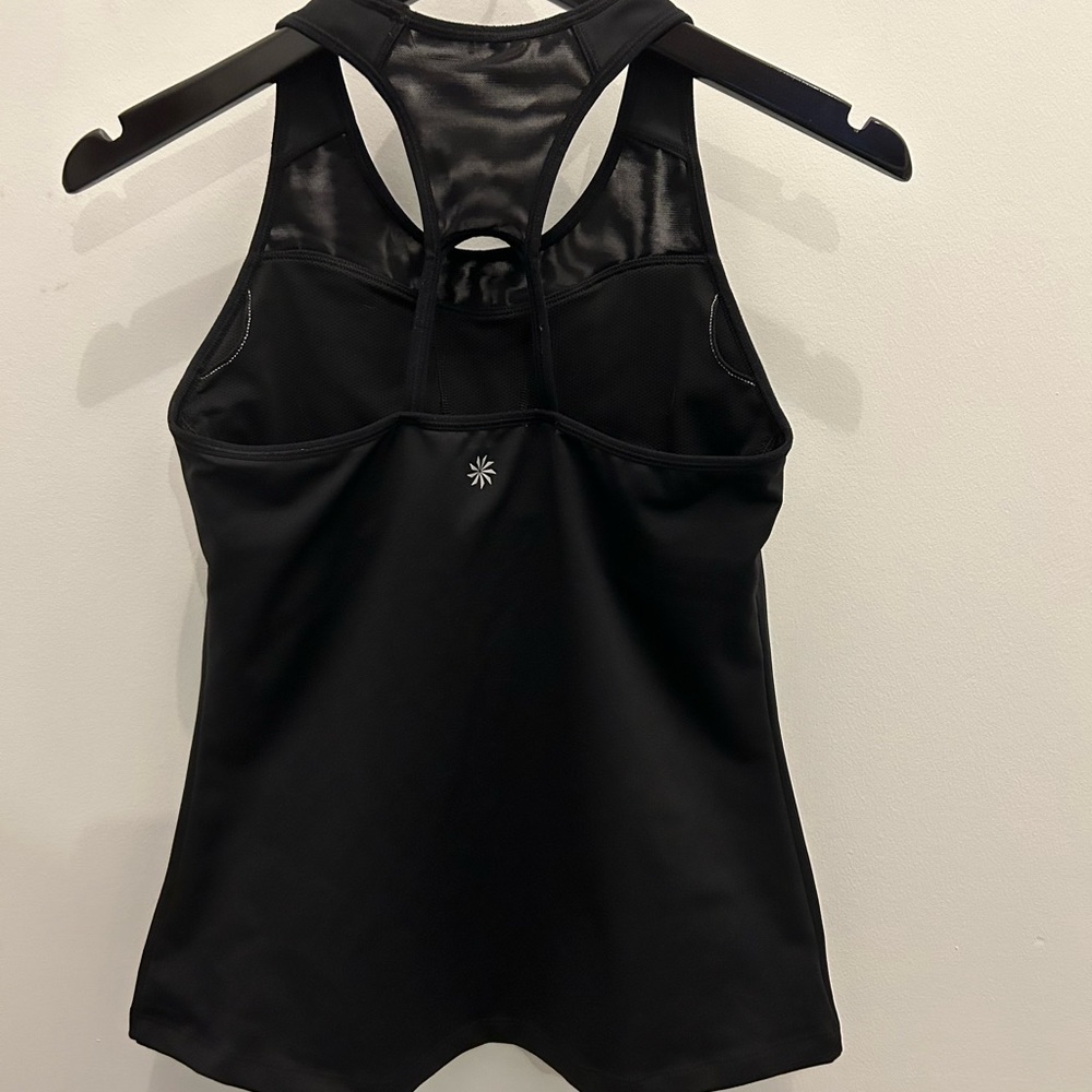 ATHLETA RACER BACK BLACK WORKOUT TOP - Picture 2 of 3